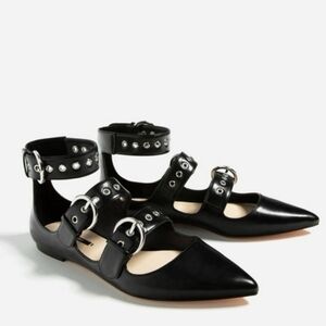 Zara Buckled Flats
